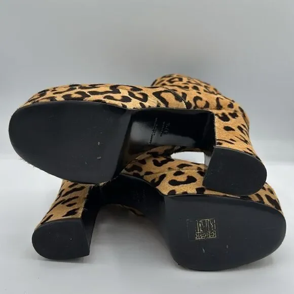 NIB Saint Laurent Pony Hair Manto Natural Platform Ankle Boot Retro Size 37/US 7 - Picture 9 of 13